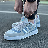 Чоловічі кросівки Adidas Forum low Gray/White, фото 3