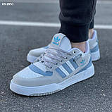 Чоловічі кросівки Adidas Forum low Gray/White, фото 2