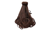 Волосы кудри-трес, темний шоколад (№6), 15см*100см