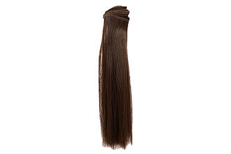 Волосся пряме-трес, темний каштан (№8), 15*100см