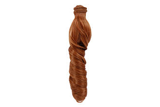 Волосы локони-трес, рудий (№М30), 15см*100см