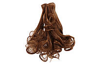 Волосы кудри-трес, каштанові (№12), 15см*100см