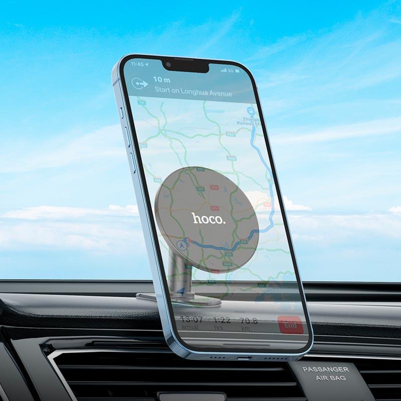 Тримач HOCO Fine jade RING magnetic Car holder H13 (center console), фото 1