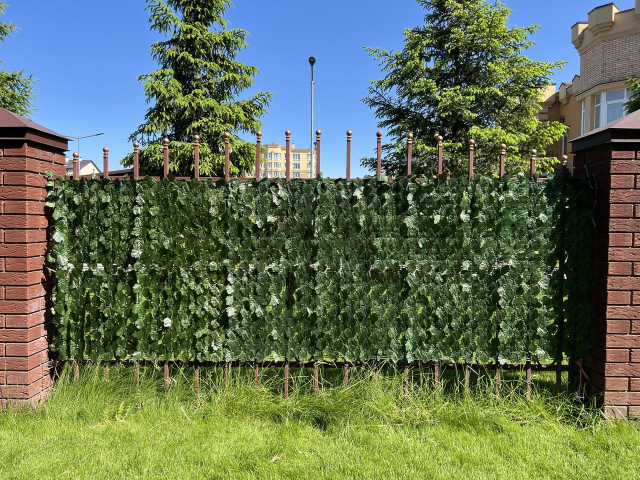 Декоративный забор из искуственных листьев 300х100 см - фото 4 - id-p1861818655