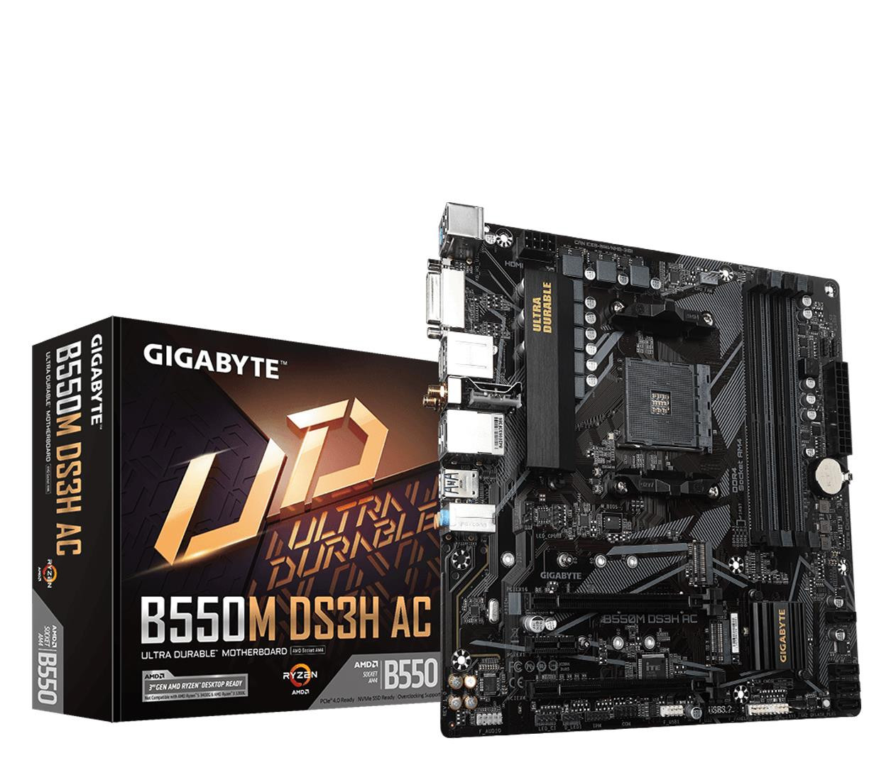 Материнська плата Gigabyte B550M DS3H AC, фото 1