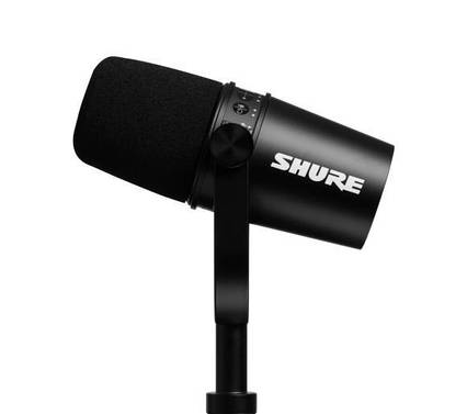 Мікрофон студійний, для ПК/ для стрімінгу, подкастів Shure MV7 Black