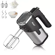 Ручний міксер для кухні на 5 швидкостей RAF R.6630 300 Вт Чорно-сірий Кухонний електричний міксер, фото 2
