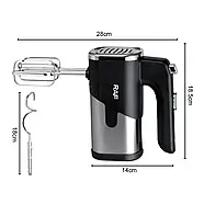 Ручний міксер для кухні на 5 швидкостей RAF R.6630 300 Вт Чорно-сірий Кухонний електричний міксер, фото 6