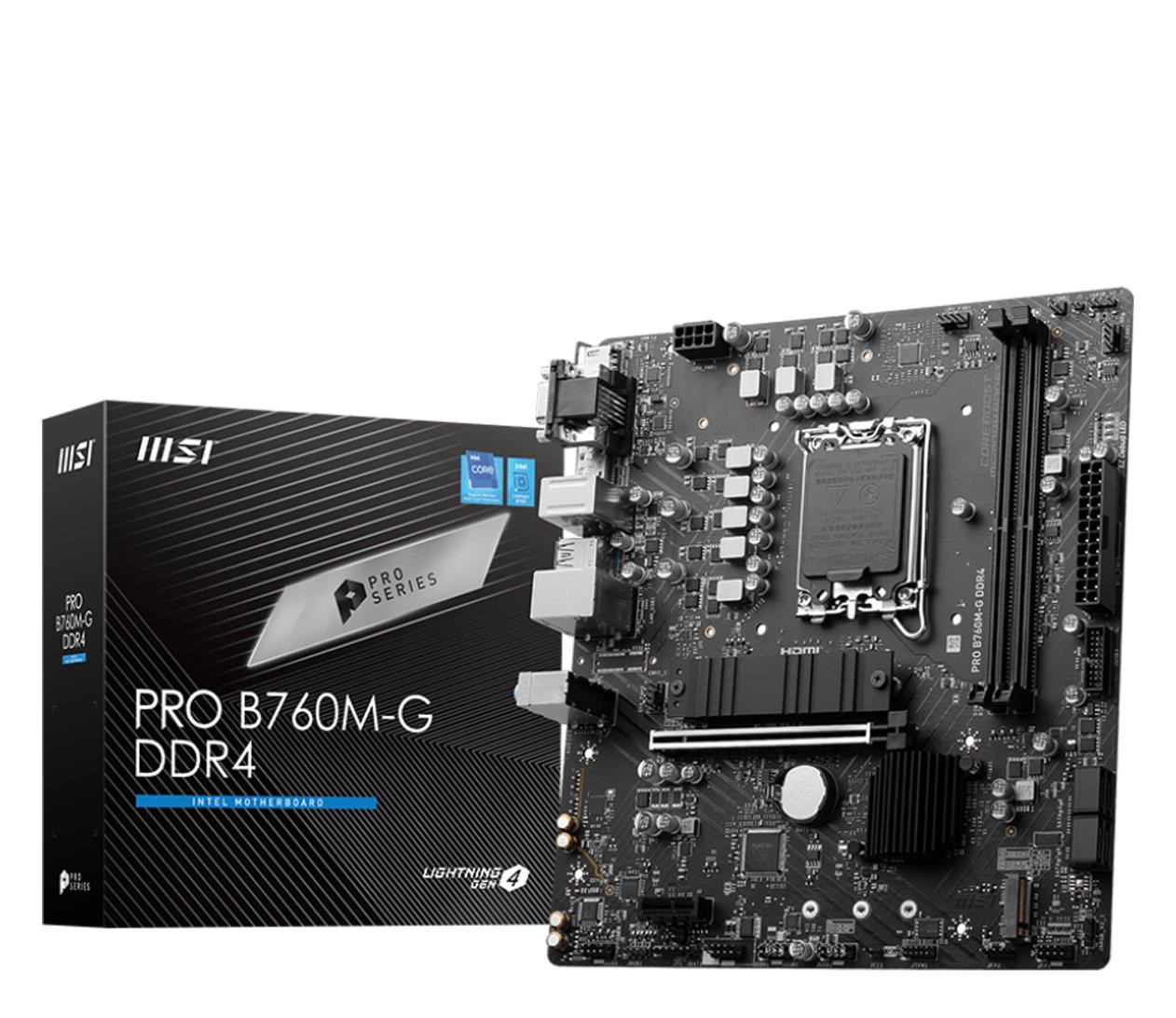 Материнська плата MSI PRO B760M-G DDR4, фото 1