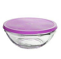 Салатник с крышкой Pasabahce Chefs PS-53573-1-KR 20 см фиолетовый посуда для салата салатница