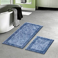 Набор ковриков для ванной Arya Tiffany AR-A107214-Blue 2 предмета голубой коврики в ванную комнату 2шт