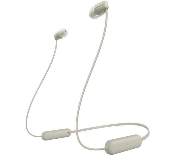 Навушники з мікрофоном Sony Sony WI-C100 Beige (WIC100C.CE7), фото 1