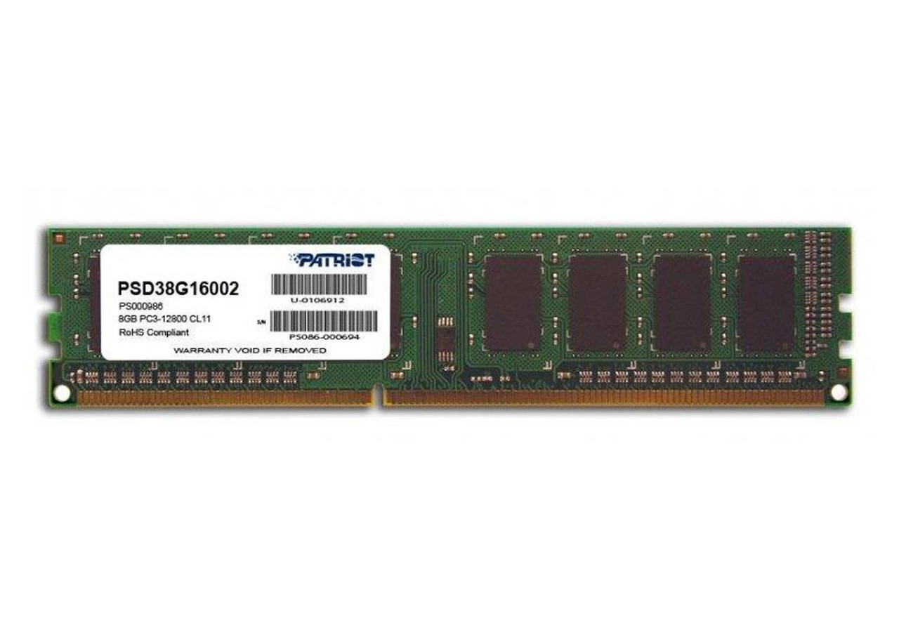 Пам'ять для настільних комп'ютерів Patriot 8 GB DDR3 1600 MHz (PSD38G16002), фото 1