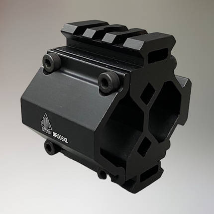 Кріплення на ствол із 3 планками Picatinny Leapers UTG Shotgun Tri-Rail Barrel Mount, MNT-BR003XL, 3 по 3 слоти, фото 1