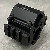 Кріплення на ствол із 3 планками Picatinny Leapers UTG Shotgun Tri-Rail Barrel Mount, MNT-BR003XL, 3 по 3 слоти, фото 4