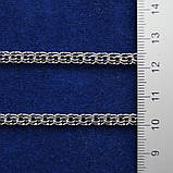 Ланцюжок Бісмарк 14,1 г, 55 см, срібний, чорнений. Біс 060/55 ox., фото 3