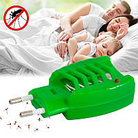 Фумигатор электрический для пластин "Таблетка" Зеленый, средство от комаров в розетку (фумігатор) (NT)