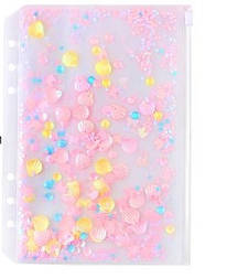 Розділювач для блокнота А5 з рожевими блискитками