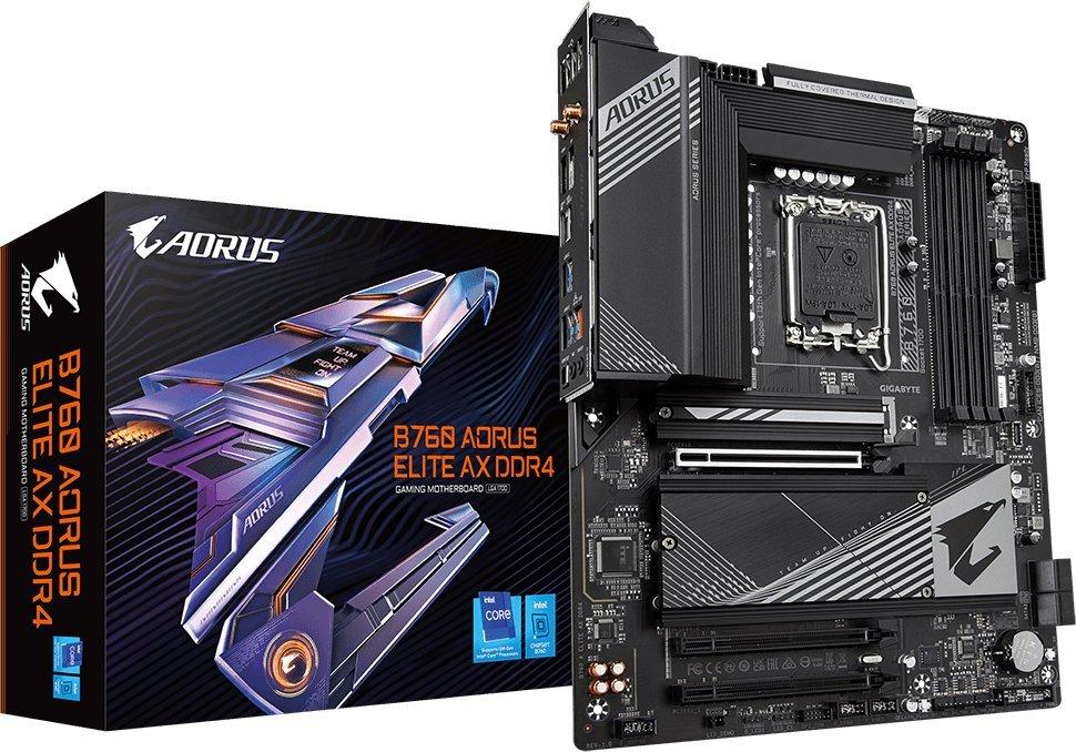Материнська плата Gigabyte B760 Aorus Elite AX DDR4, фото 1