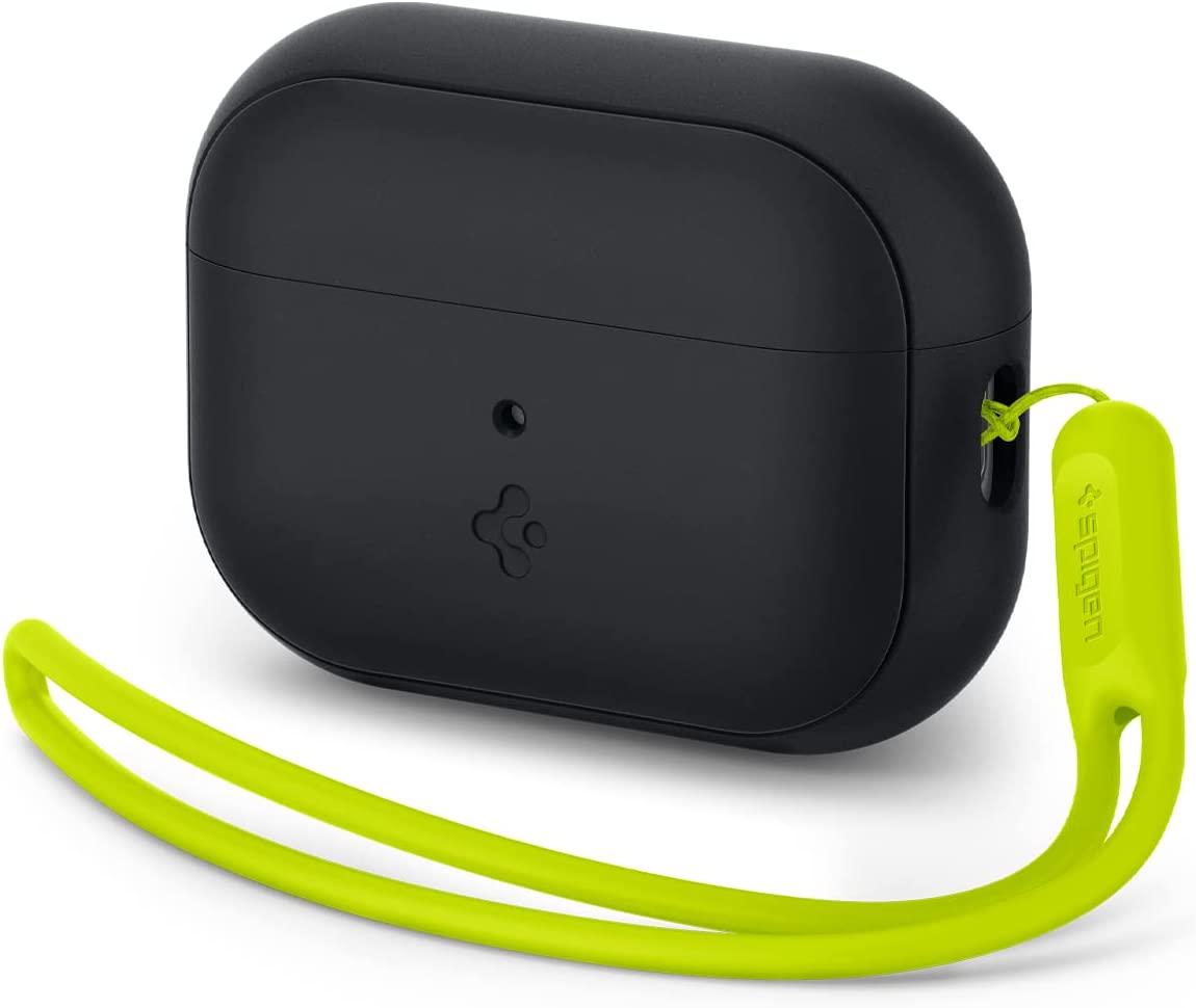 Чохол Spigen для Apple AirPods Pro 2 — Silicone Fit, Black/Green (ACS05810)