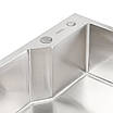 Кухонна мийка Platinum Handmade 650х430х220 (товщина 3,0/1,5 мм корзина та дозатор в комплекті), фото 4