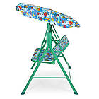 Гойдалка садова з регулюючим дахом для дітей Bambi M 4019-4 Синій, фото 3