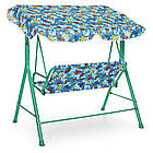 Гойдалка садова з регулюючим дахом для дітей Bambi M 4019-4 Синій, фото 4