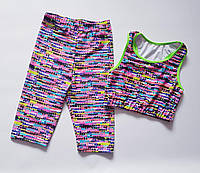 Спортивний дитячий костюм: топ - борцовка + велосипедки