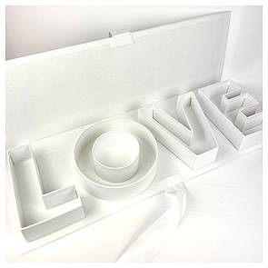 Коробка футляр без бортів Love 70*21,5*6 см біла