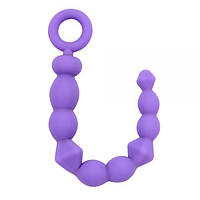 Анальная цепочка , силиконовый плаг BENDY BEADS, Purple Скидка 107