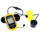 Ехолот Fish Finder портативний до 100 м сонар Чорно-жовтий, фото 8