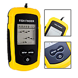 Ехолот Fish Finder портативний до 100 м сонар Чорно-жовтий, фото 9