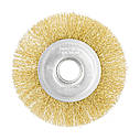 Щітка дискова з латунированной рифленого дроту D115*22,2 мм MASTER TOOL 19-9111, фото 2