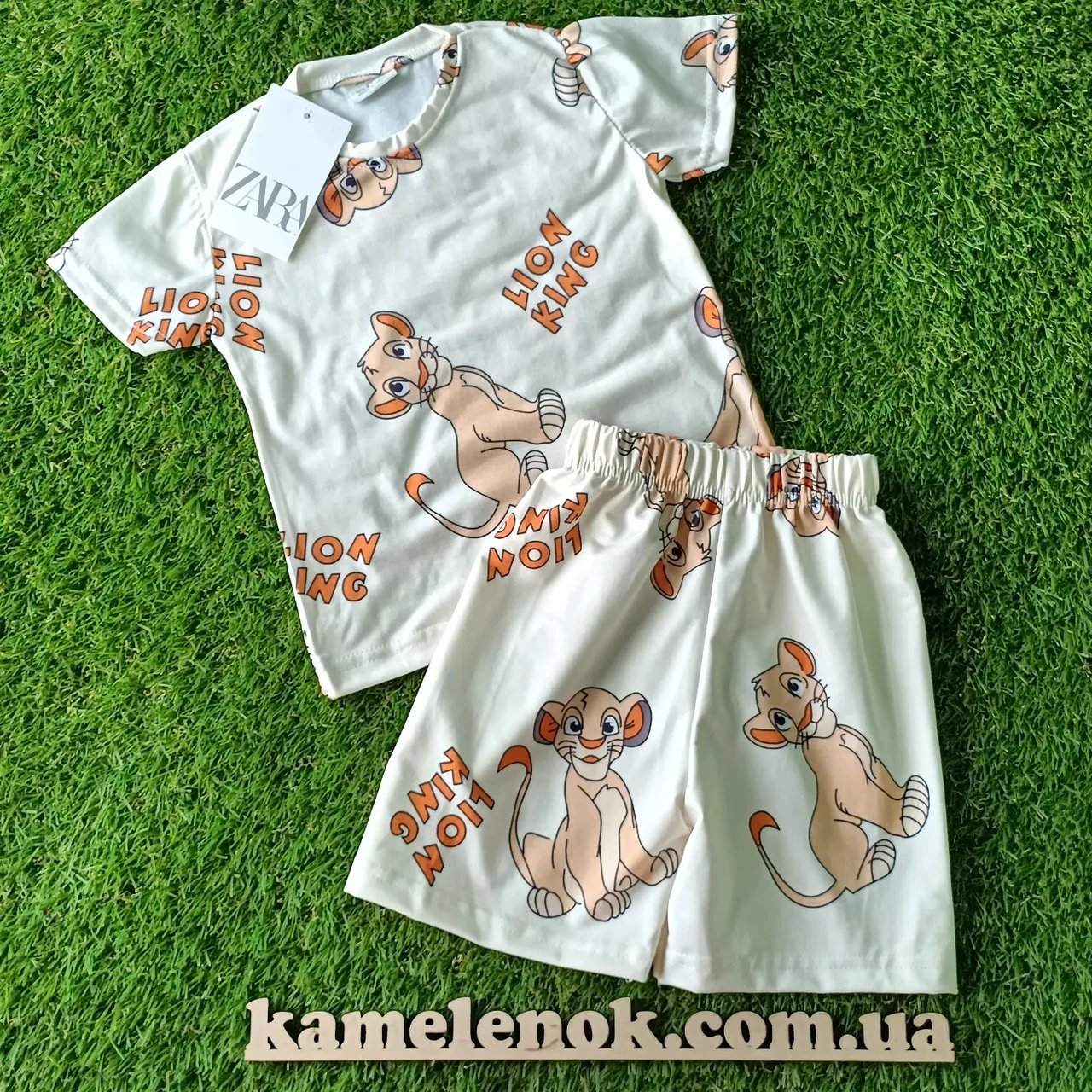 Комплект Король Лев на хлопчика футболка і шорти ZARA Туреччина Розміри 98,116,128