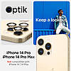 Захисне скло Spigen для камери iPhone 16/15/14 Pro & Pro Max - EZ Fit Optik Pro (2шт), Gold (AGL05598), фото 6