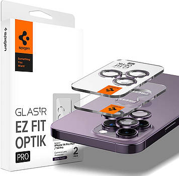 Захисне скло Spigen для камери iPhone 14 Pro/14 Pro Max - EZ Fit Optik Pro (2шт), Deep Purple (AGL05597)