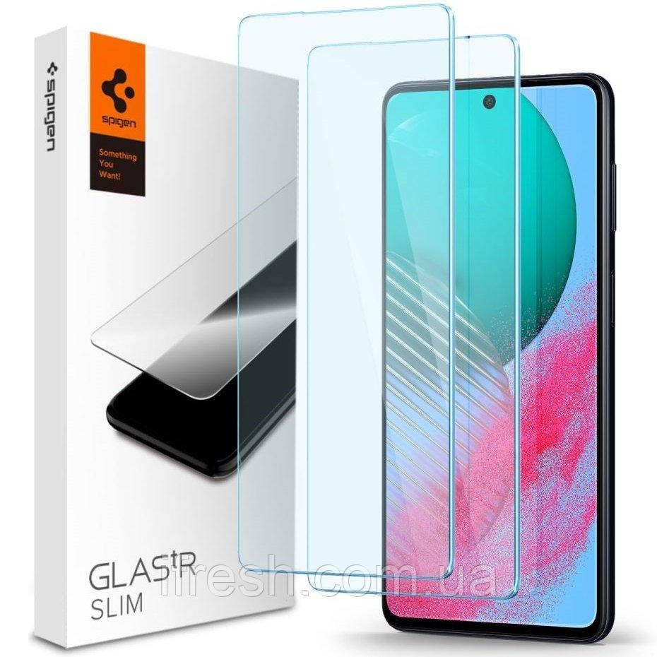 Захисне скло Spigen для Samsung Galaxy M54 5G - Slim Glas.TR (2 шт), Clear (AGL05972)