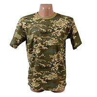 Военная тактическая футболка мужская военная для зсу хаки армейская 56 р летняя хлопок для НГУ пиксель