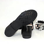 Жіночі босоніжки чорні стійкий каблук закрита п'ята розмір 36, фото 4