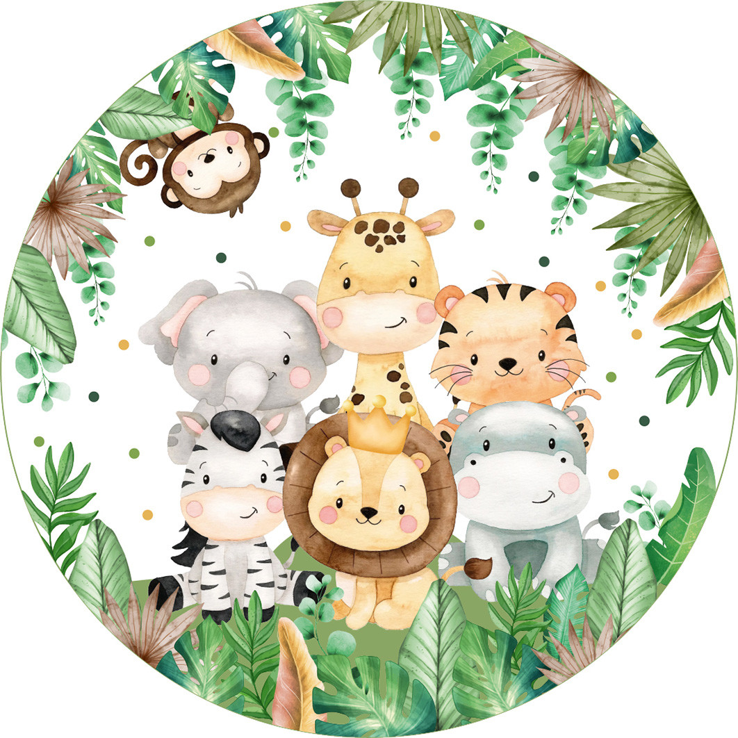 Тарілки паперові одноразові дитячі "Тварини". 18 см.10 шт.