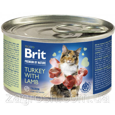 Купить Паштет для кошек Brit Premium by Nature Cat с индейкой и ...