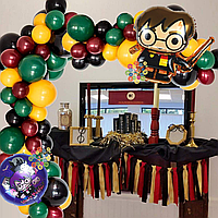 Набор 80 шаров для фотозоны Гарри Поттер Желтый и зеленый