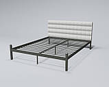Ліжко Глорія 140*200 металеве з м'яким ізголів'ям, фото 7