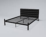 Ліжко Глорія 140*200 металеве з м'яким ізголів'ям, фото 8