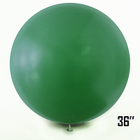 Латексный воздушный шар-гигант без рисунка Show Зеленый Forest Green, 36" 90 см