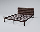 Ліжко Глорія 140*200 металеве з м'яким ізголів'ям, фото 6