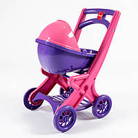 Детская коляска игрушечная пластиковая DOLONI, люлька для пупса прогулочная, Коляска-люлька складная для кукол