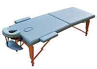 Массажный складной стол - кушетка деревянный ZENET ZET-1042 размер S LIGHT BLUE, код 967895
