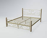 Ліжко Нарцис 140*190 металеве на дерев'яних ногах, фото 7