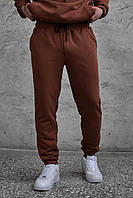 Мужские спортивные штаны коричневого цвета на манжетах